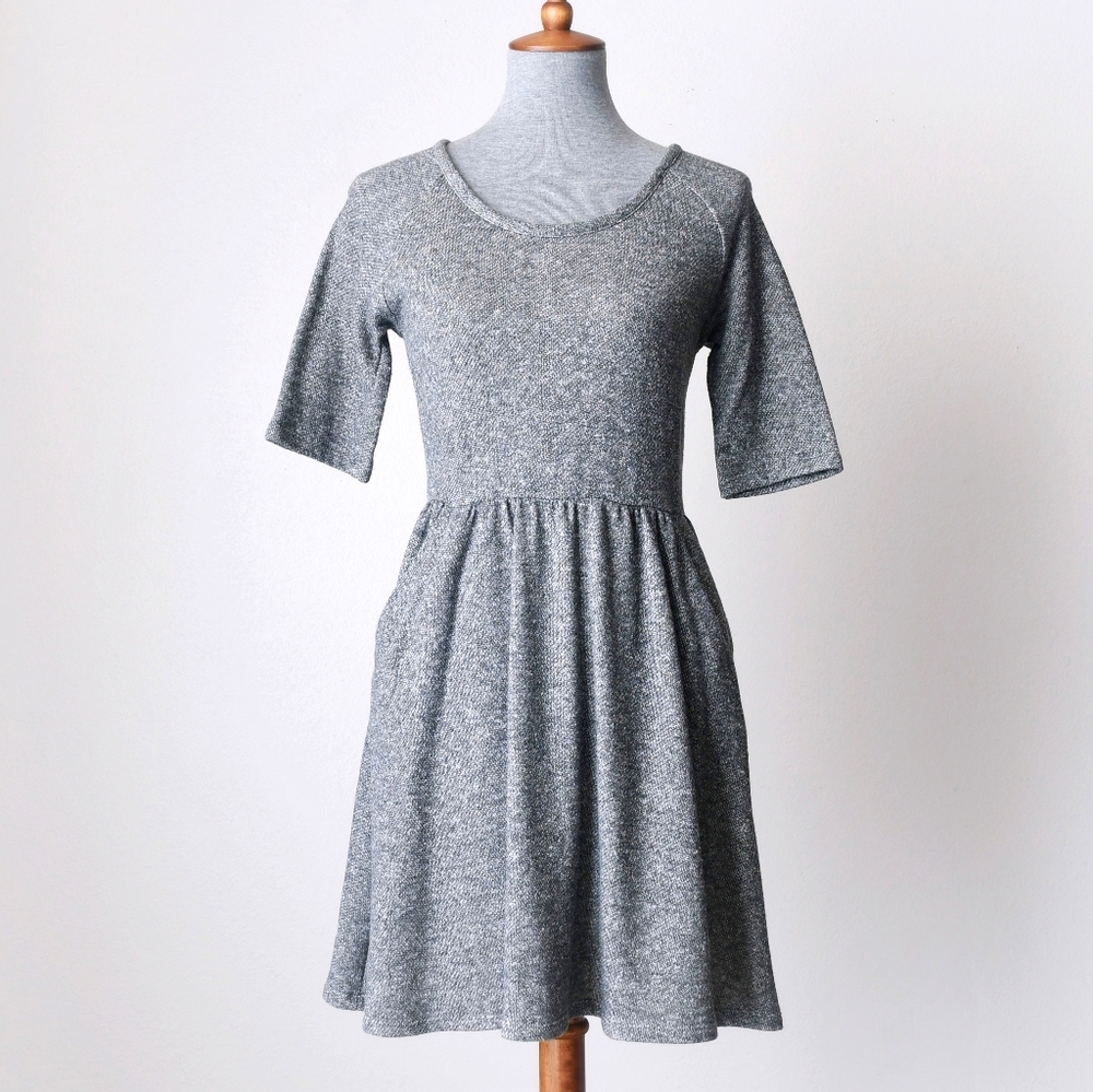 Xhilaration Heather Gray Short Sleeve Knit Dress